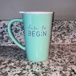 ☕️ Dare to Begin Glass Coffee Mug 16oz ☕️
